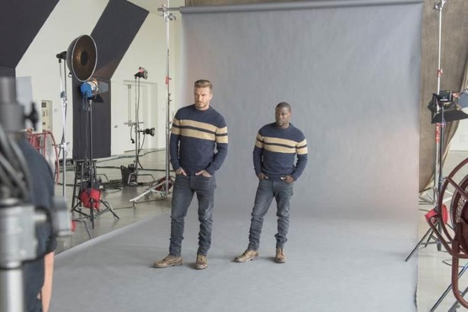 David Beckham i Kevin Hart na snimanju kampanje za H&M