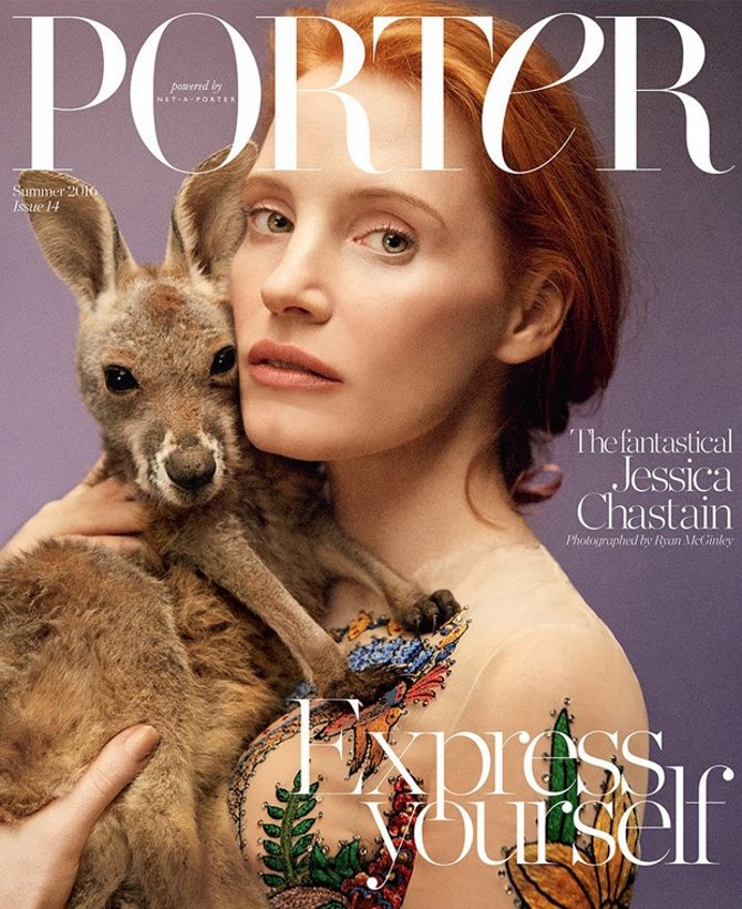 Jessica Chastain za magazin Porter