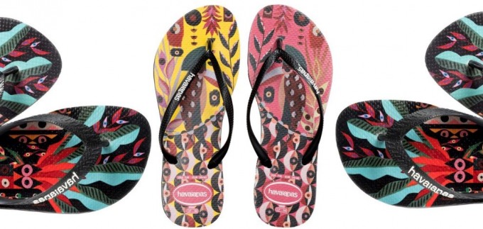 Portreti Brazila na trendi japankama, Havaianas slikarsko platno